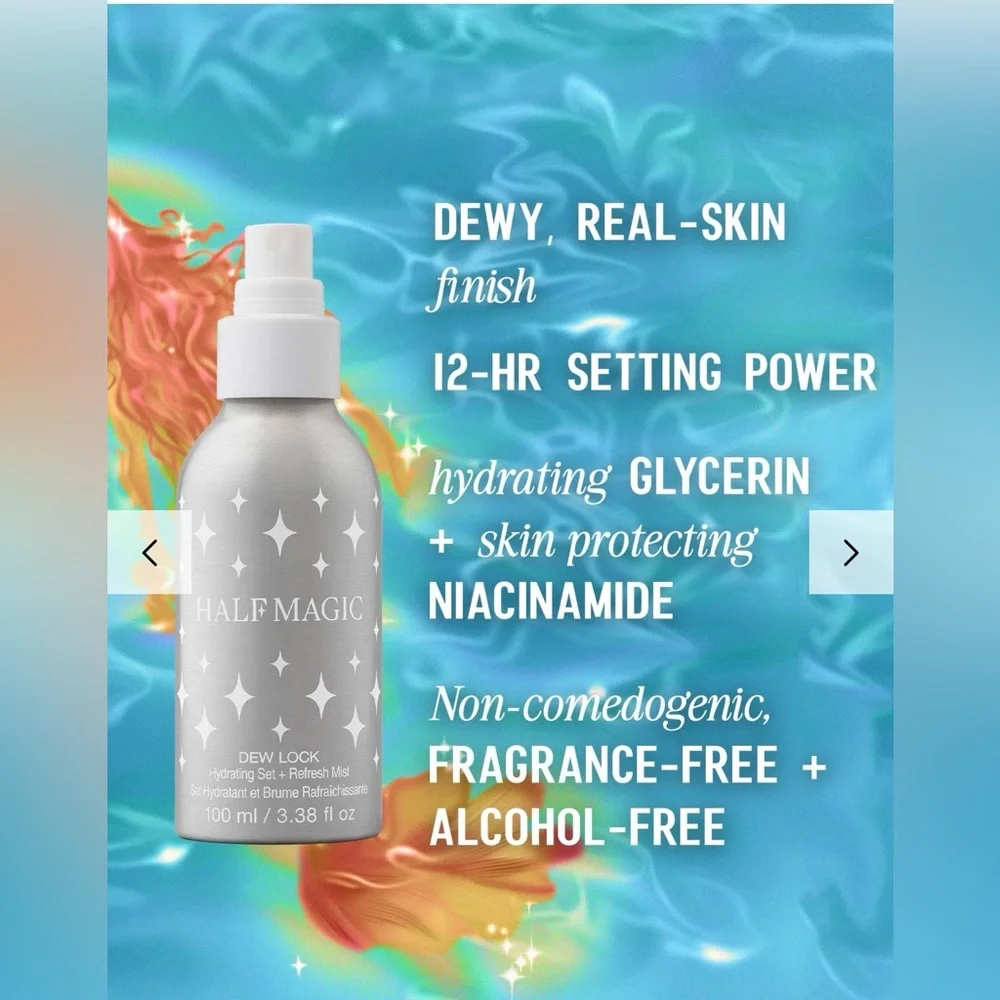 NIB Half Magic Dew Lock Hydrating Setting Mist